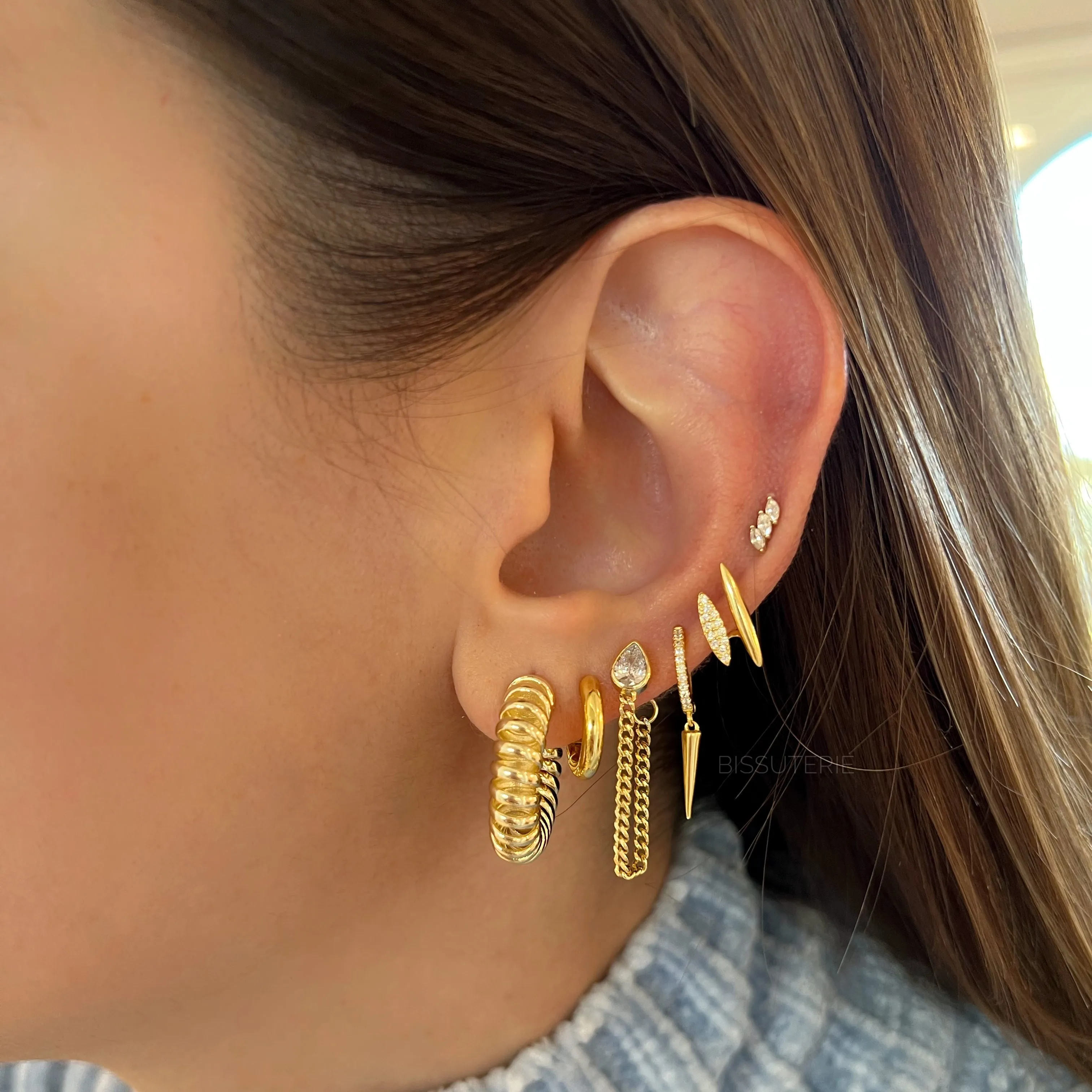 Long spiky Hoops