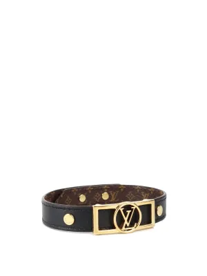 Louis Vuitton Black/Gold Dauphine Bracelet 19