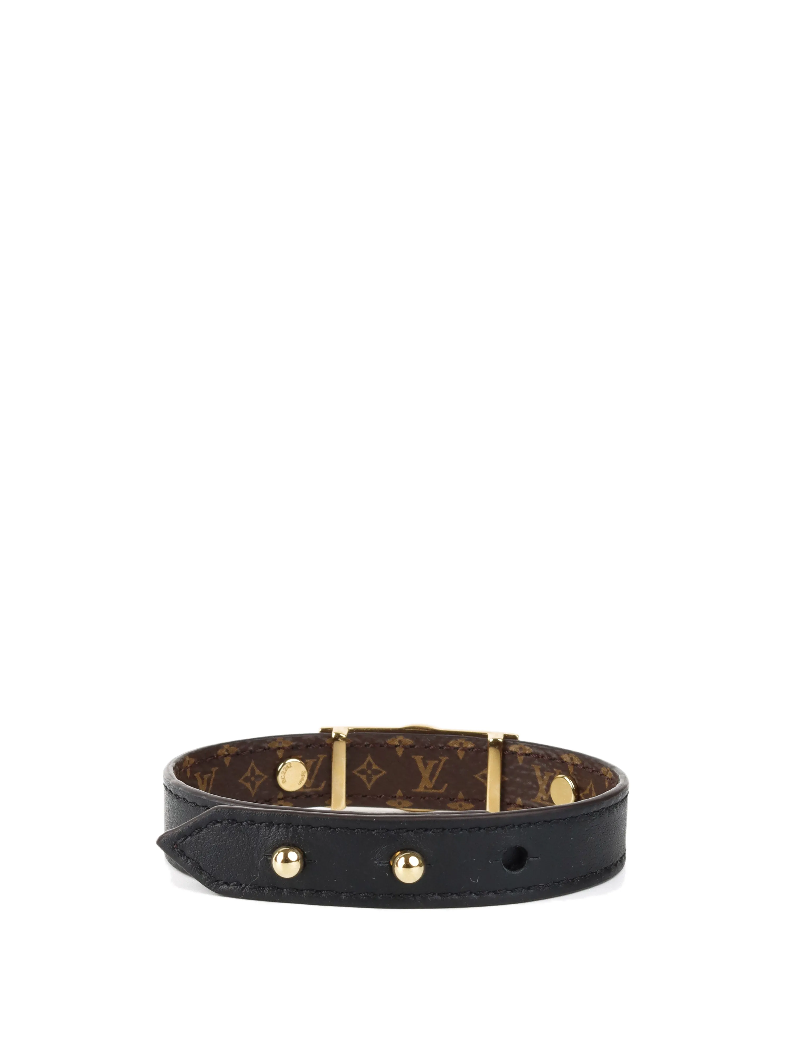 Louis Vuitton Black/Gold Dauphine Bracelet 19