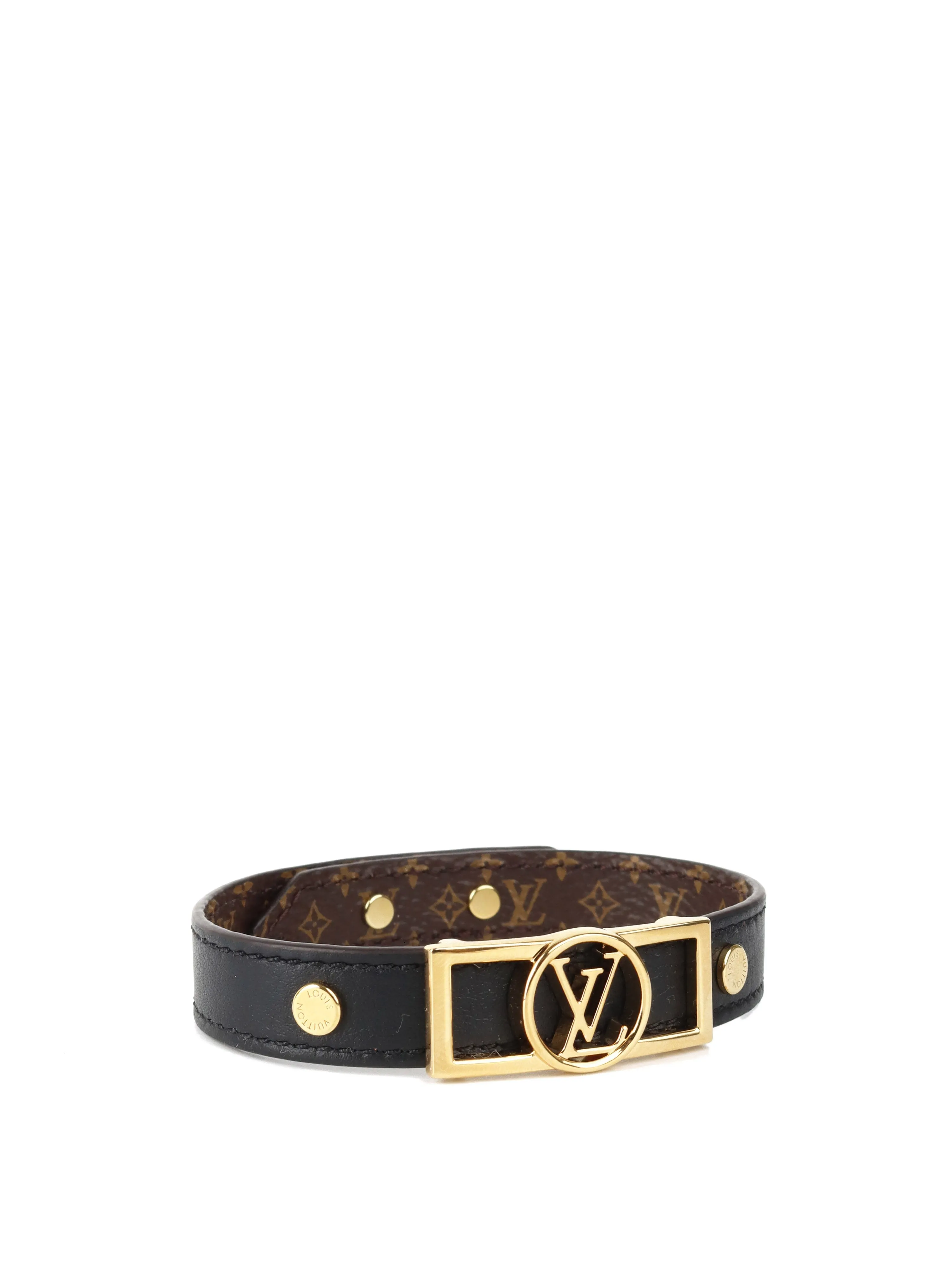 Louis Vuitton Black/Gold Dauphine Bracelet 19
