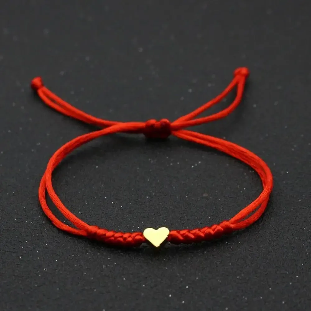 Love Bracelet Red String Bracelet Couple Hand-Woven Adjustable Red Rope Bracelet Jewelry