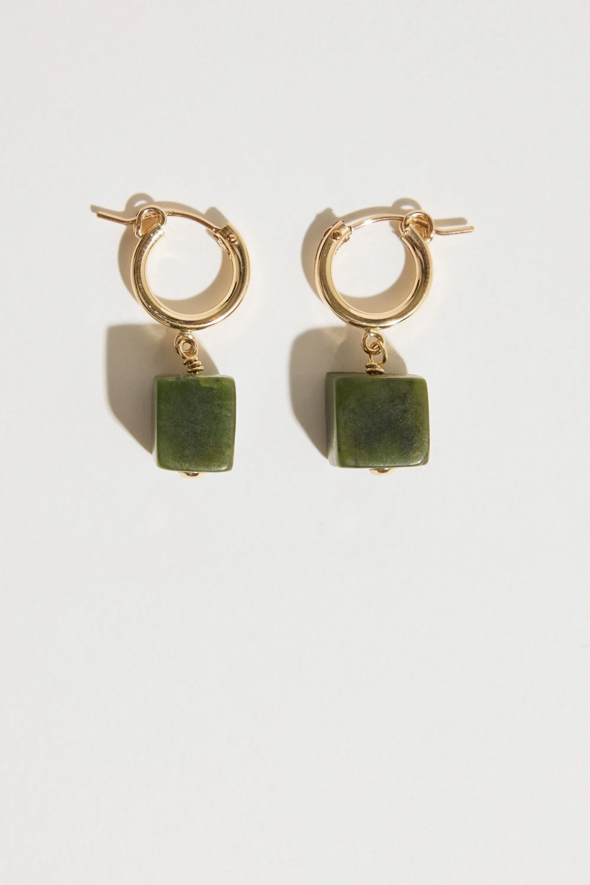 Love Winter Square Ponamu Earrings