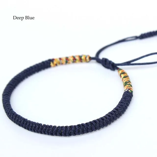 Lucky Handmade Buddhist Knots Serenity Rope Bracelet
