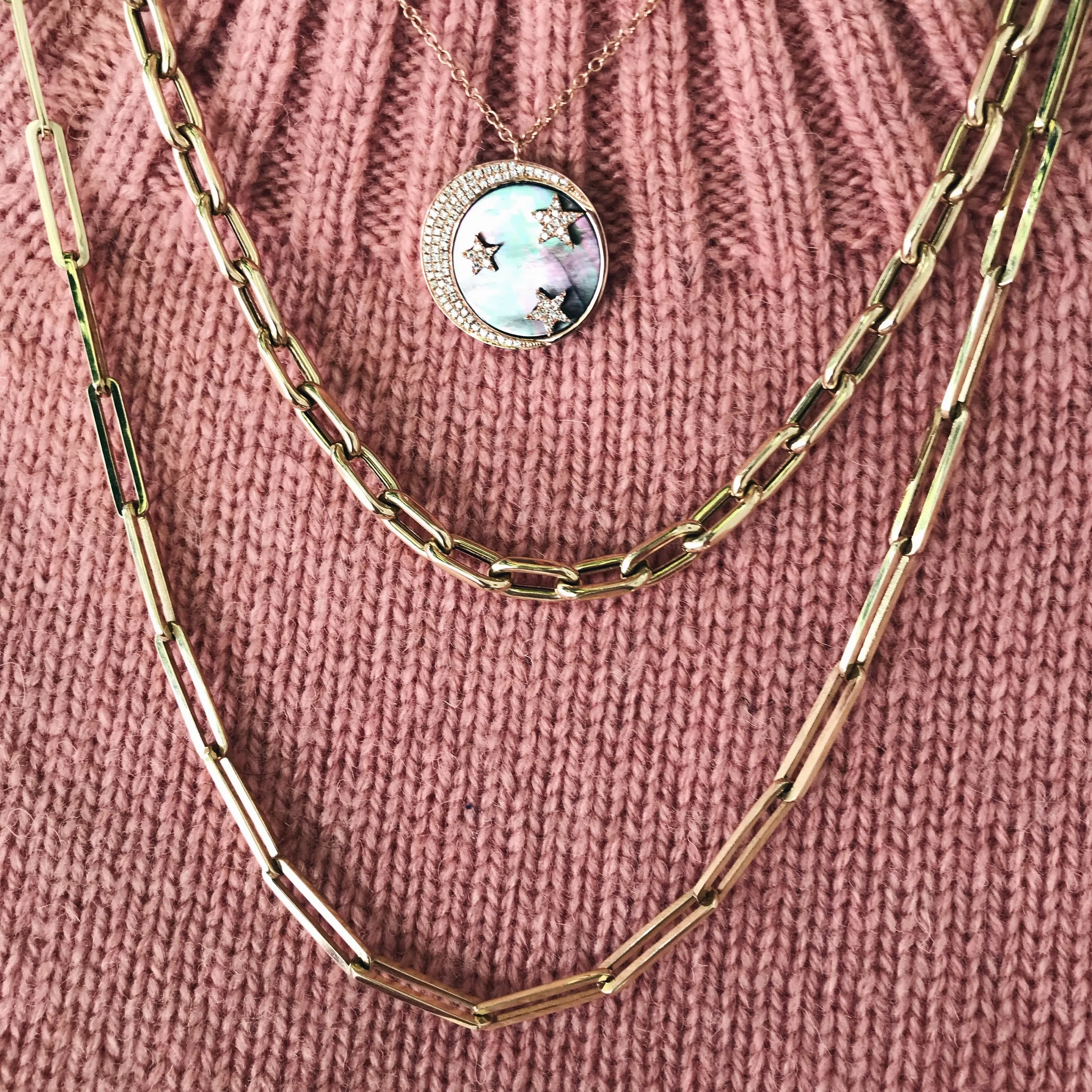 Luxe Link Drawn Gold Cable Chain Necklace