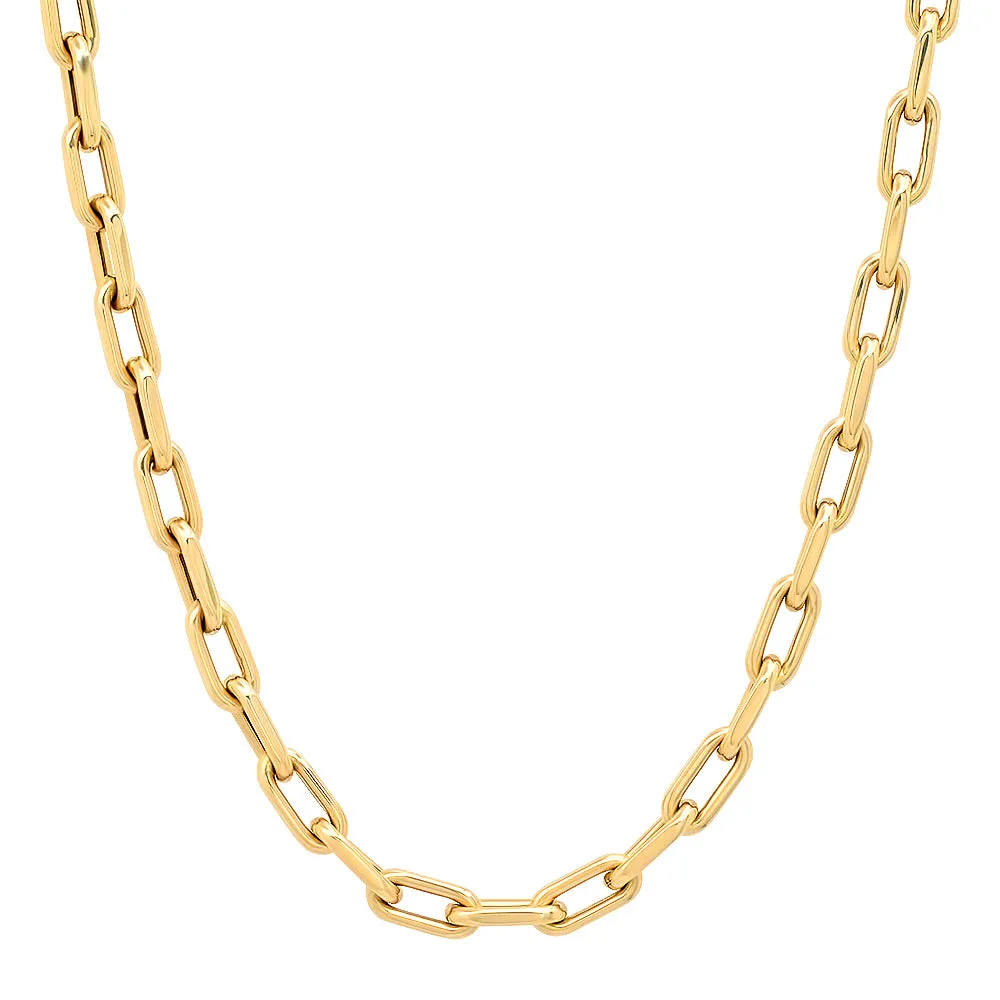 Luxe Link Drawn Gold Cable Chain Necklace