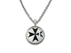 Maltese Cross Pendant Necklace