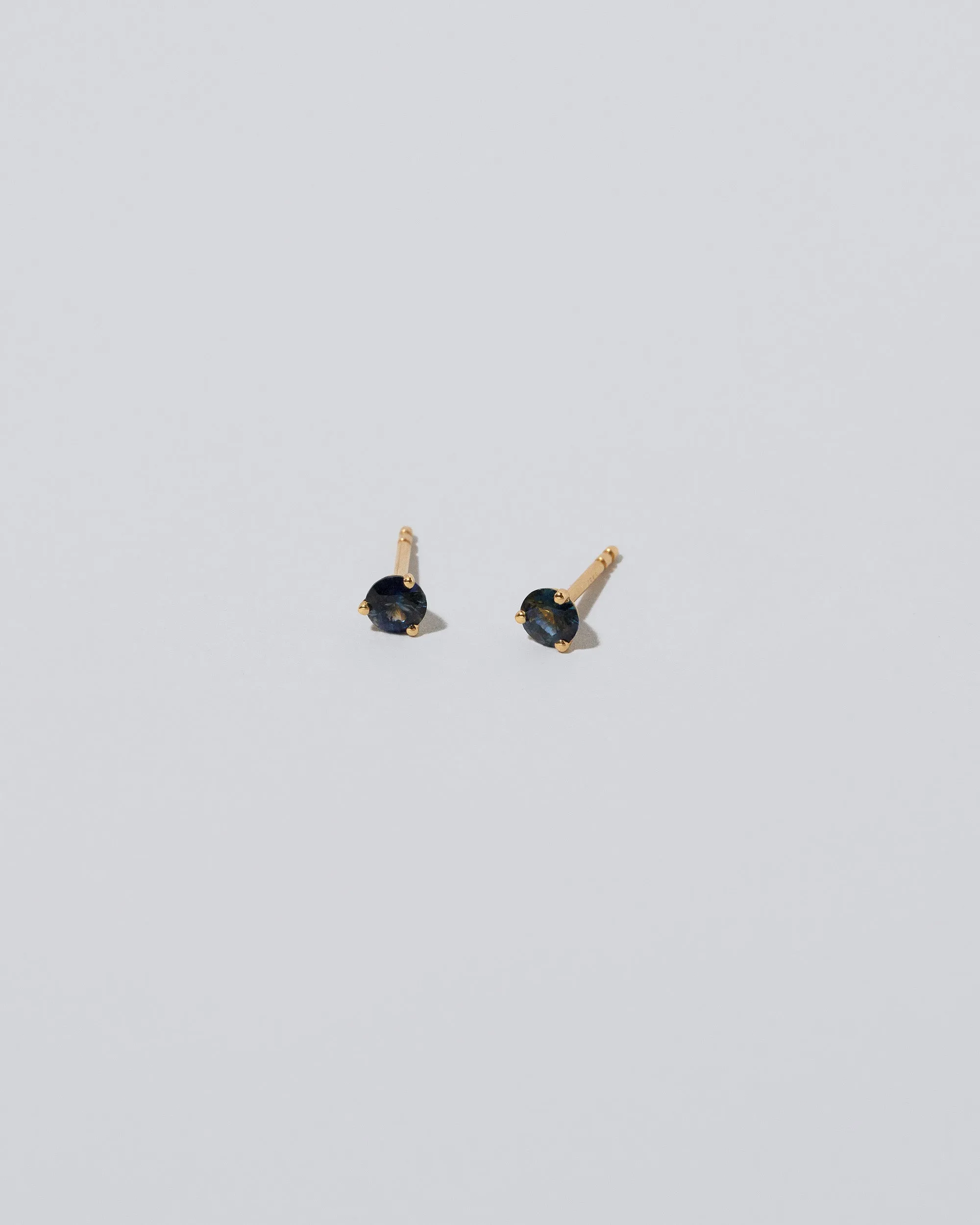 Martini Stud Earrings - Petite Blue & Yellow sapphire