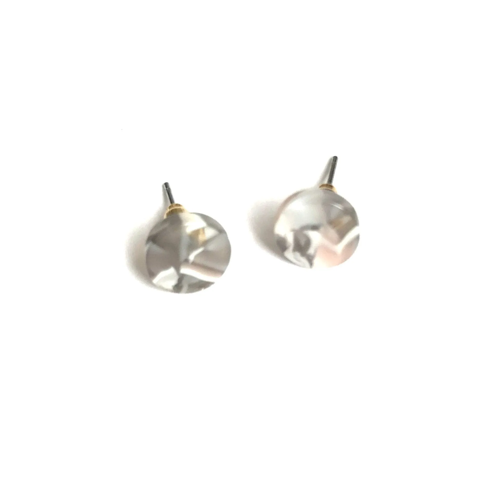 Matching Set Grey & White Hoop Earrings and Studs - Lightweight, Resin, Everyday,  Grey Earrings, Hoop Earrings,Stud Earrings,Jewellery Set