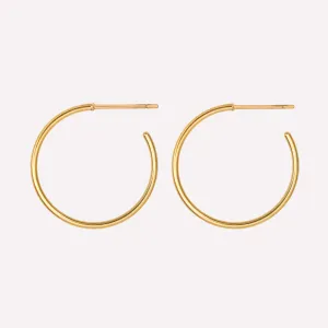 MEDIUM HOOP EARRINGS IN GOLD