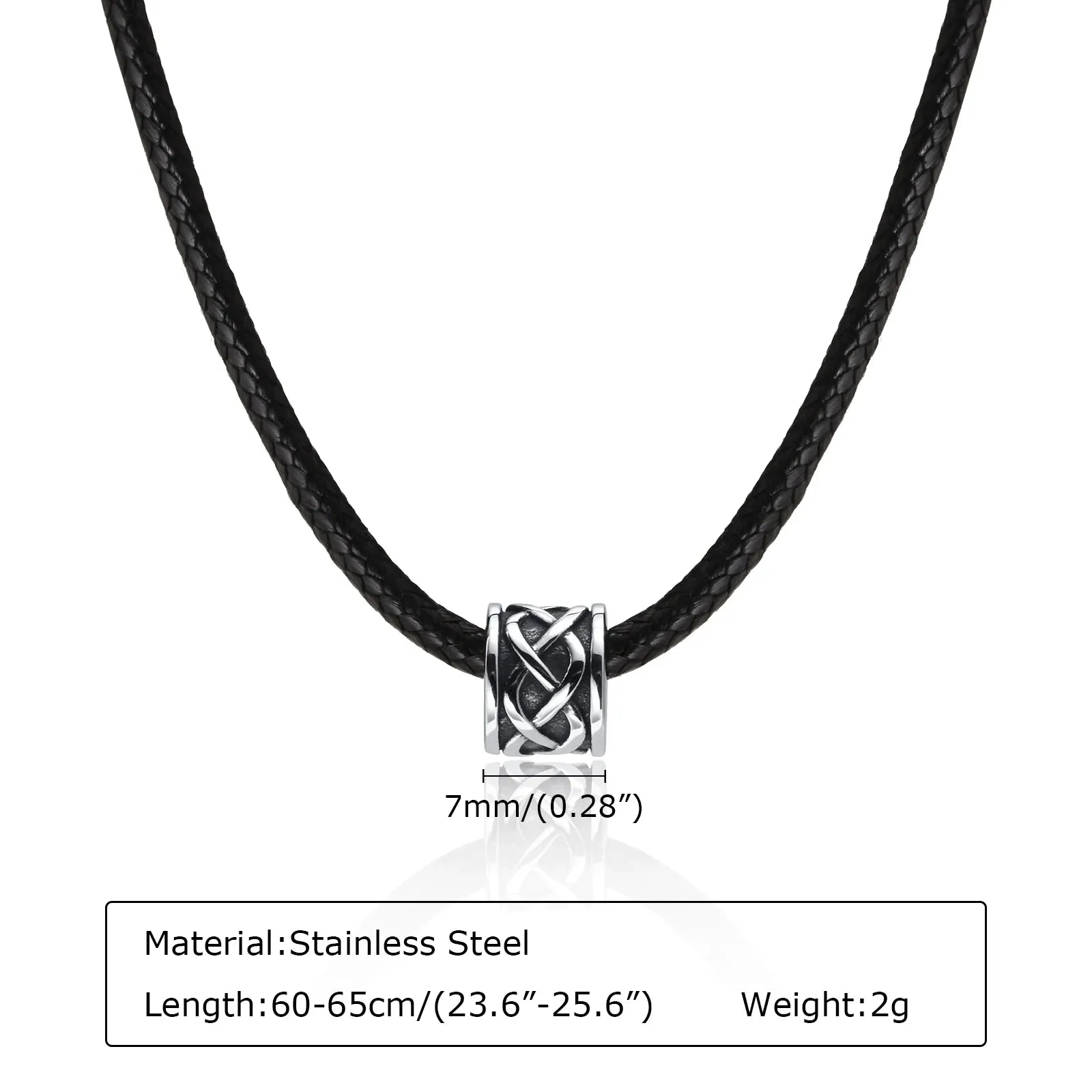 Men Waterproof Stainless Steel Celtic Knot Charm Necklaces
