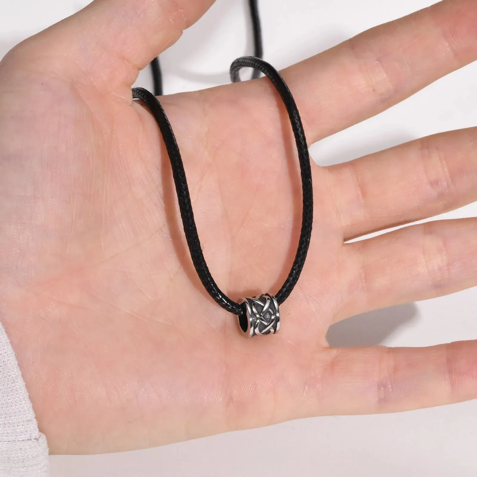 Men Waterproof Stainless Steel Celtic Knot Charm Necklaces