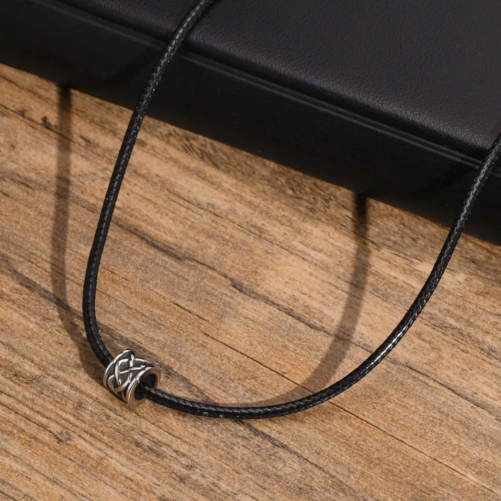 Men Waterproof Stainless Steel Celtic Knot Charm Necklaces
