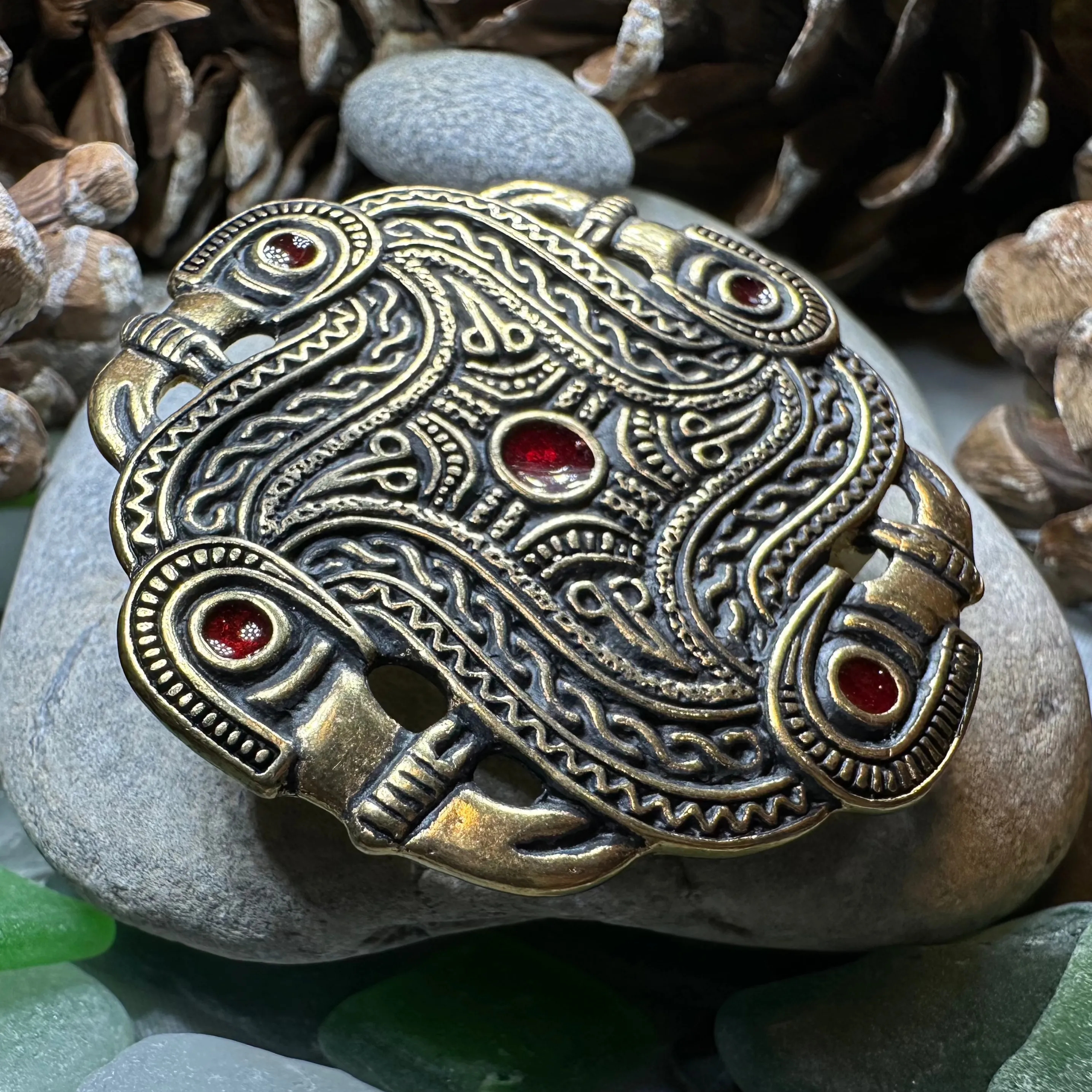 Merovingian Red Bird Brooch