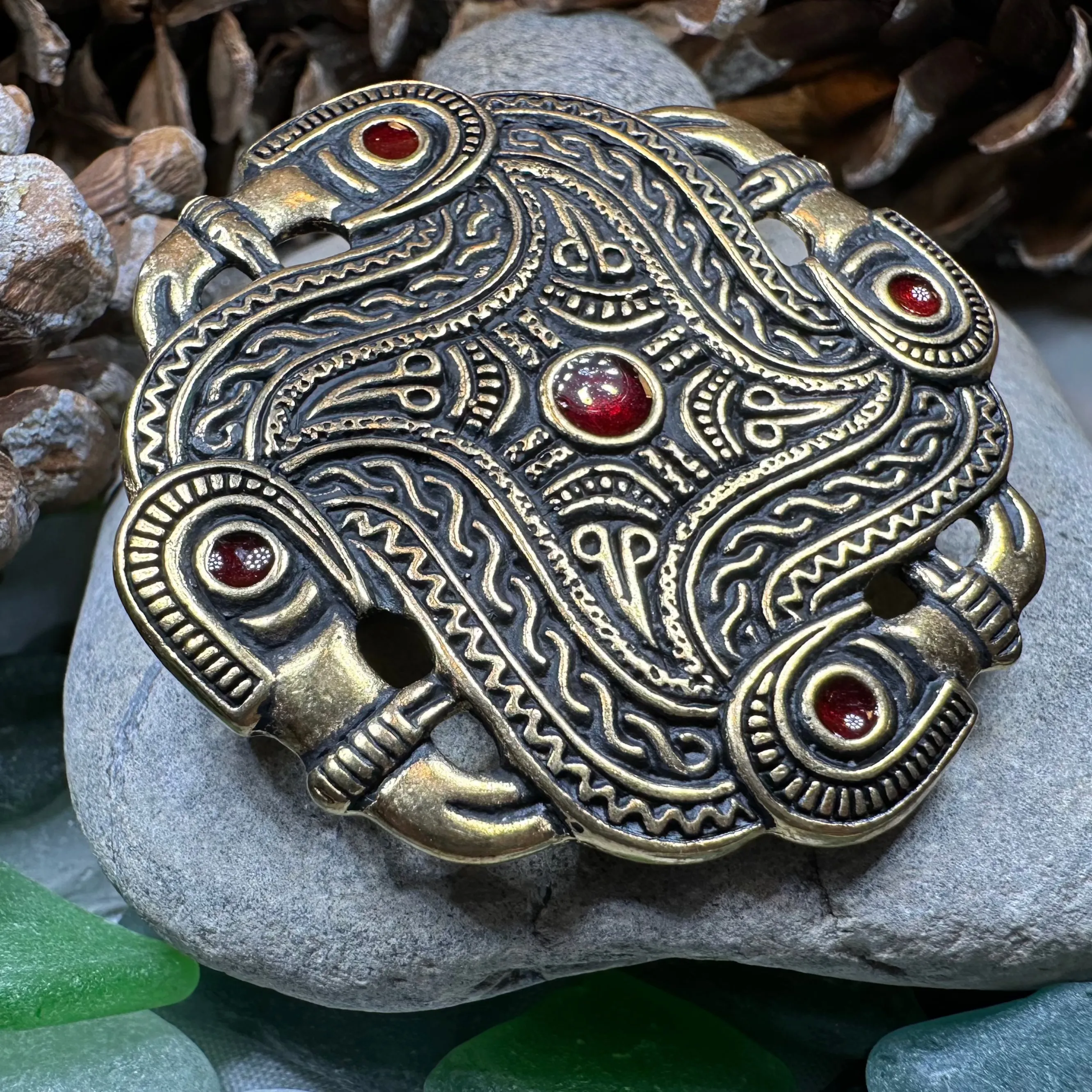 Merovingian Red Bird Brooch