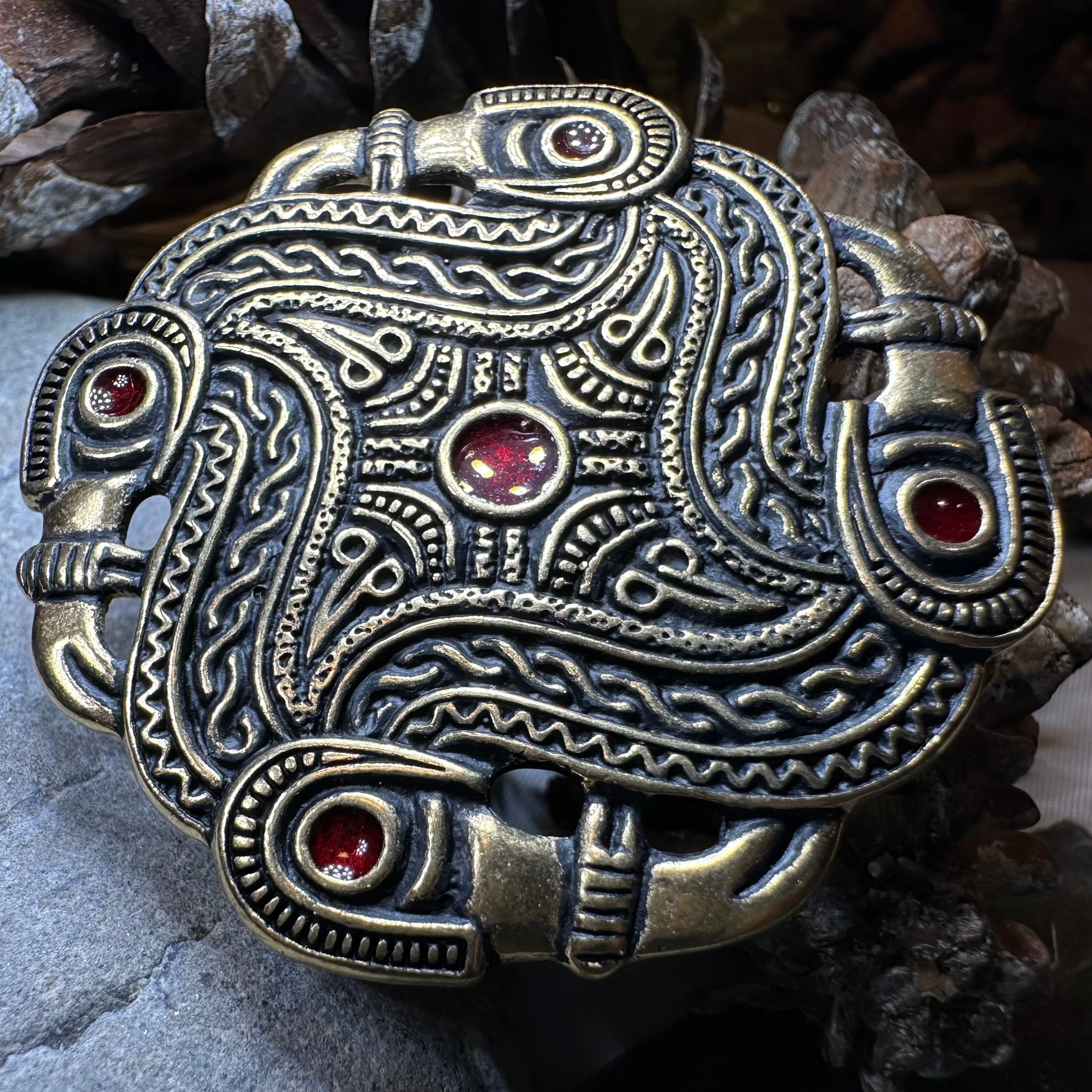 Merovingian Red Bird Brooch