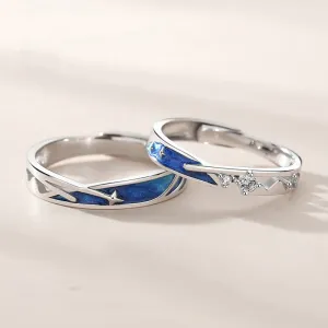 Meteor Star Couple Rings Matching Rings Adjustable Ring Jewelry Gift