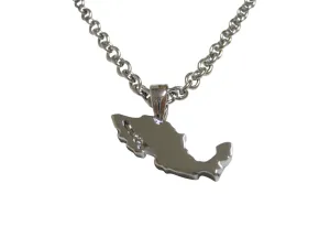 Mexico Map Shape Pendant Necklace