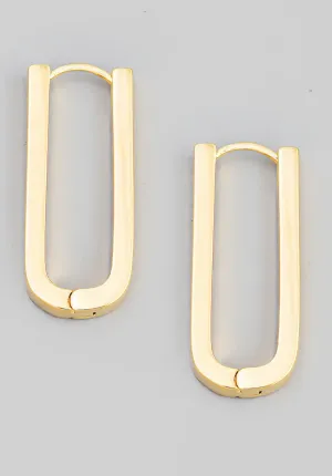 Mini Oval Hoop Huggie Earring