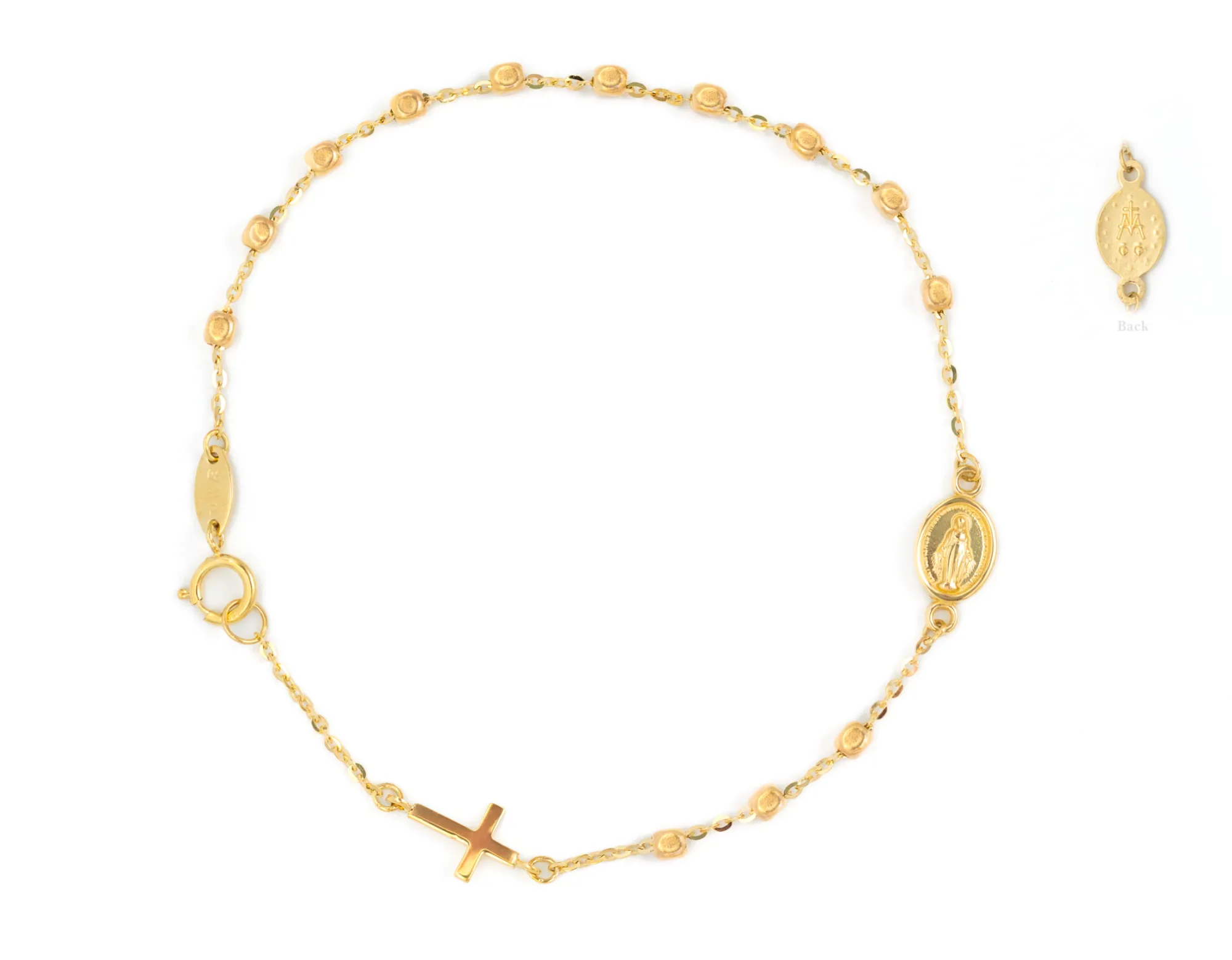 Miraculous Medal and Cross Rosary Bracelet
