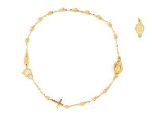 Miraculous Medal and Cross Rosary Bracelet