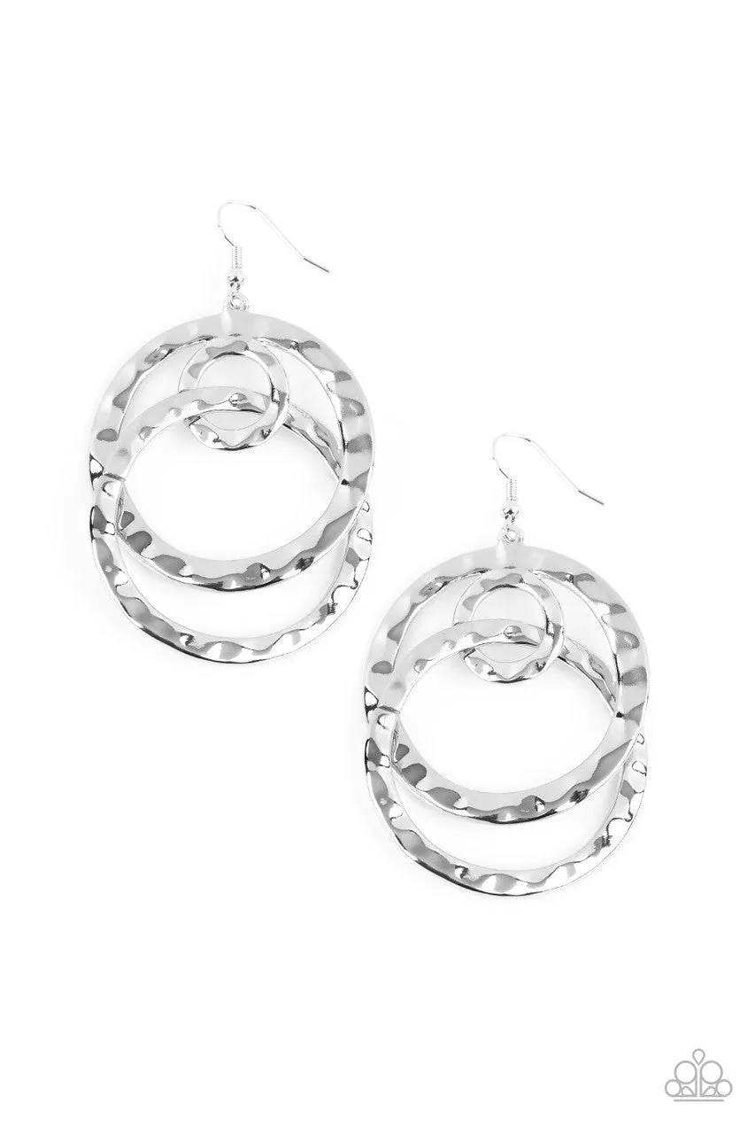 Modern Relic Silver Paparazzi Earrings