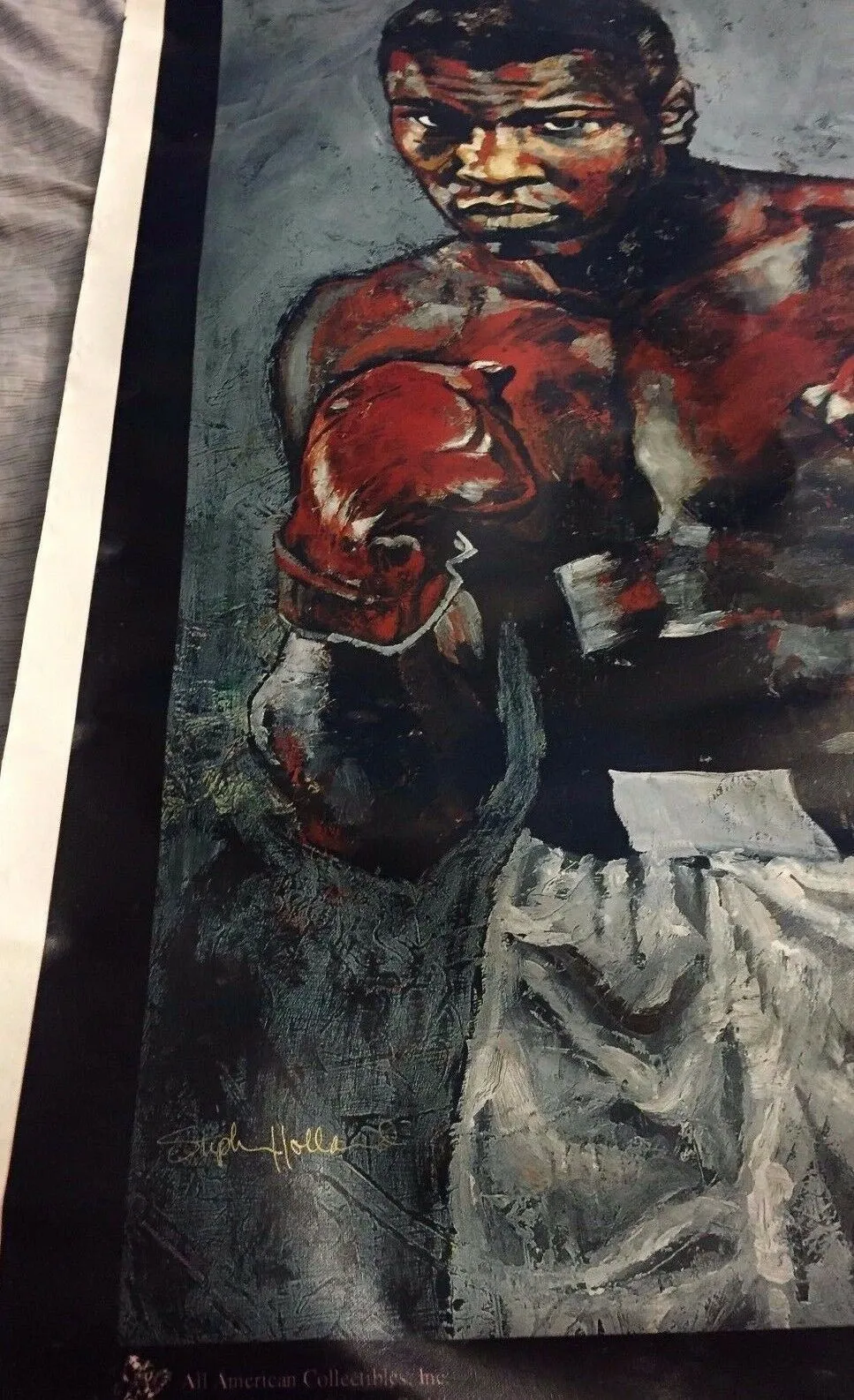 Muhammad Ali with Stephen Holland Signed Giclee on canvas Plus Free Joe Namath