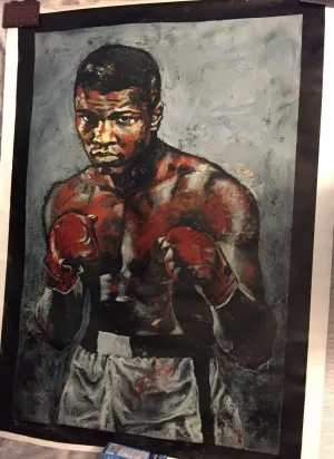 Muhammad Ali with Stephen Holland Signed Giclee on canvas Plus Free Joe Namath