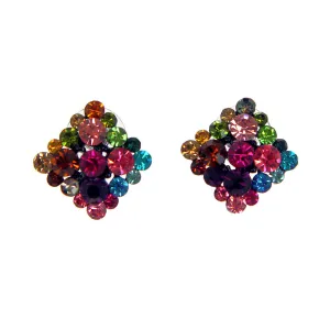 Multi Colored Square Earrings