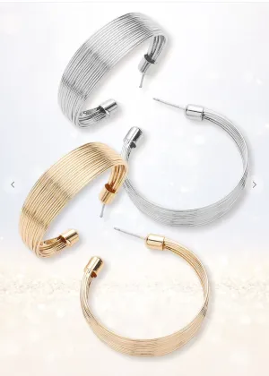 Multi Wire Hoop (Silver & Gold)