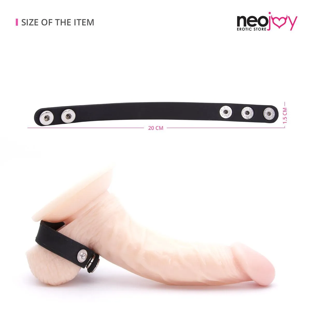 Neojoy Bondage Adjustable Silicone Penis Ring Male Sex Toy - Extra Small