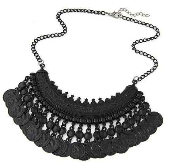 NEW Maxi Bohemian Necklace Turquoise Beads Gypsy Ethnic Vintage Choker Collares Necklaces & Pendants Collier Necklace Women