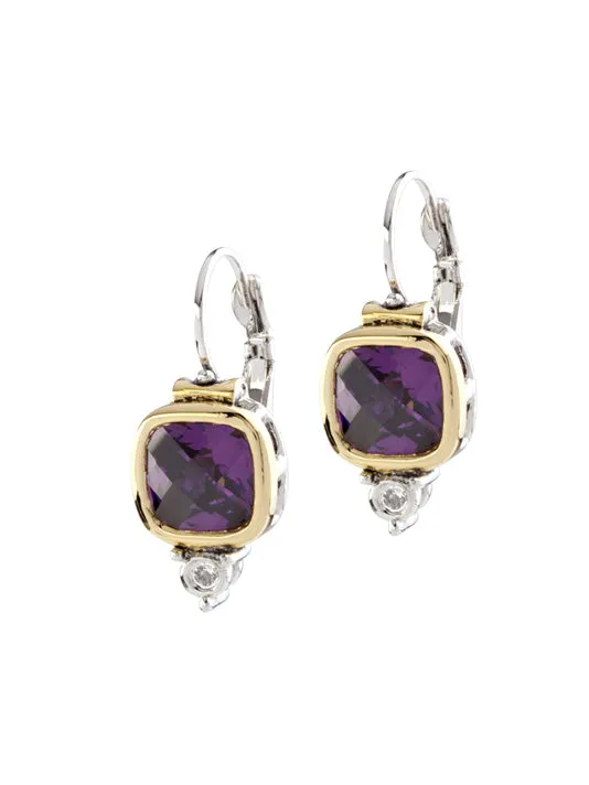 Nouveau Large Square CZ FW Earrings