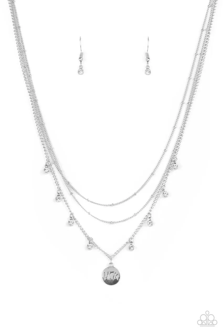 Ode to Mom White Paparazzi Necklace
