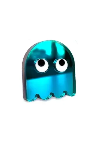 Pacman Broche Turquoise