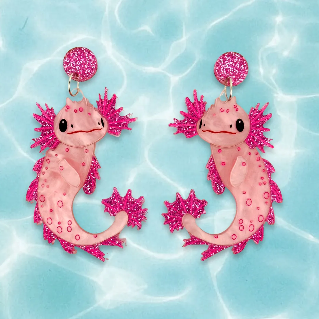 Pancake Axolotl - earrings - Set of 2