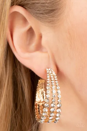 Paparazzi Cosmopolitan Cool - Gold Hoop Earrings