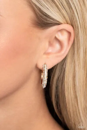 Paparazzi Glowing Praise - Gold Hoop Earrings