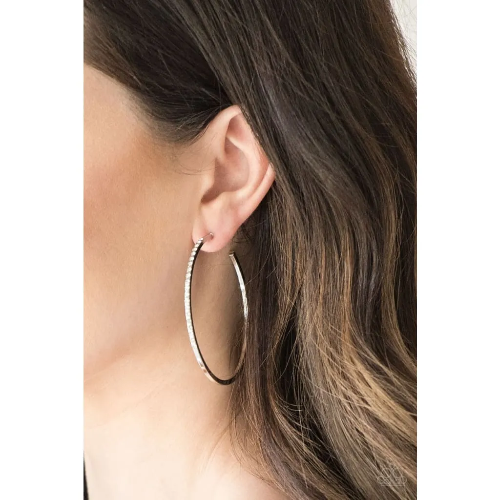 Paparazzi Make The FIERCE Move White Earrings