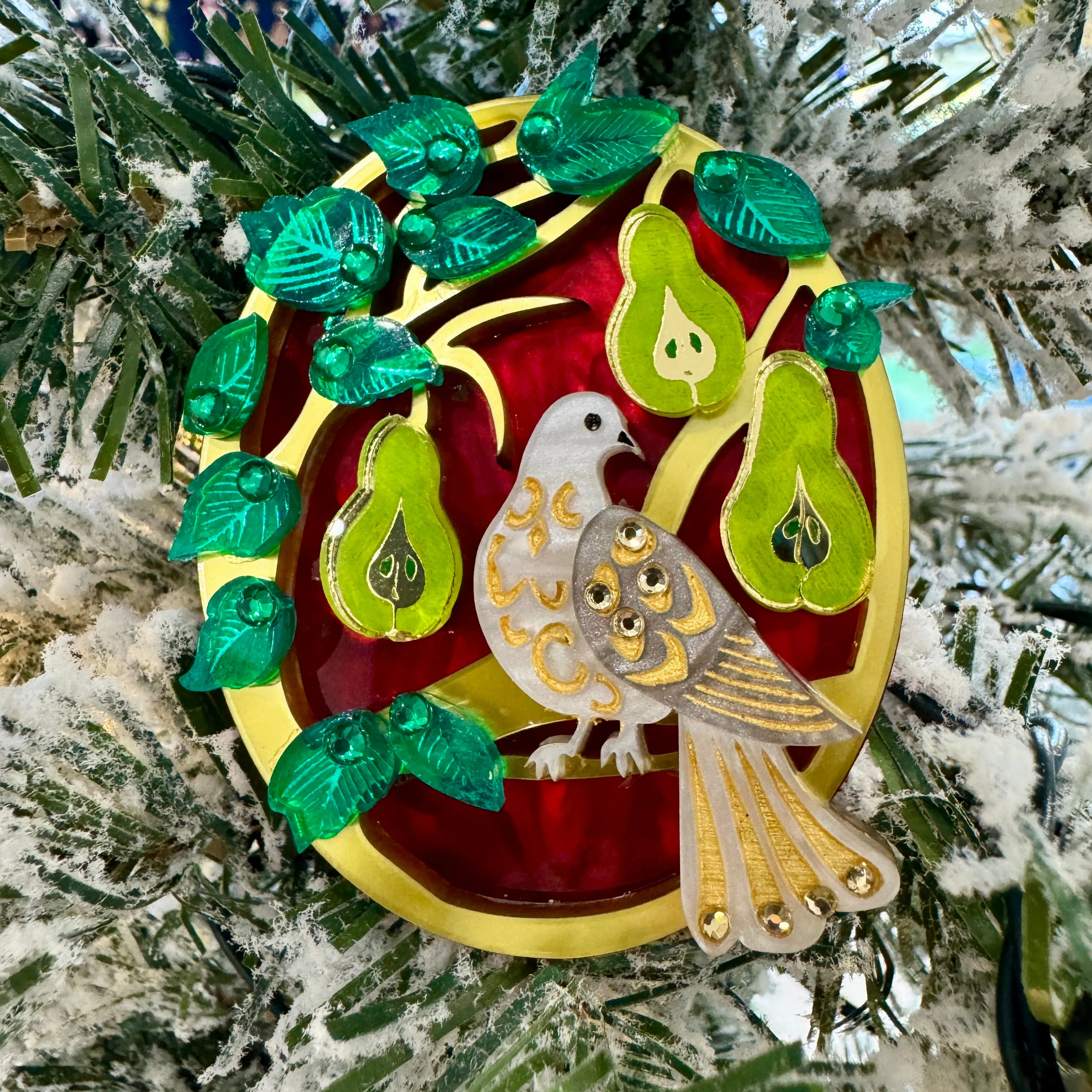 Partridge in a Pear Tree 🍐- Brooch - Set of 2