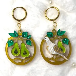 Partridge in a Pear Tree  - earrings