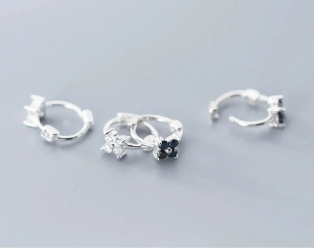 Pedals Flower Small Huggie Earring-SH066