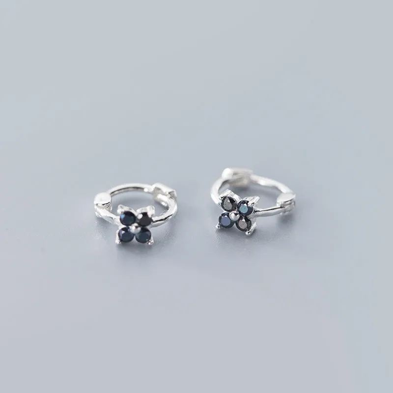 Pedals Flower Small Huggie Earring-SH066