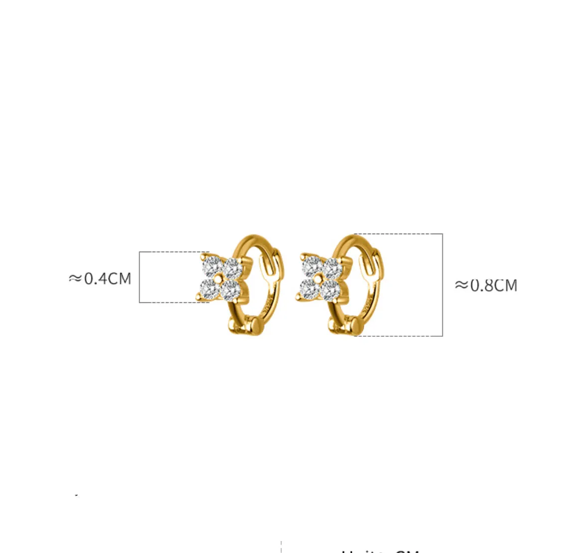 Pedals Flower Small Huggie Earring-SH066