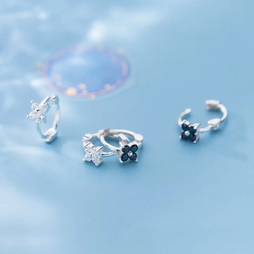 Pedals Flower Small Huggie Earring-SH066
