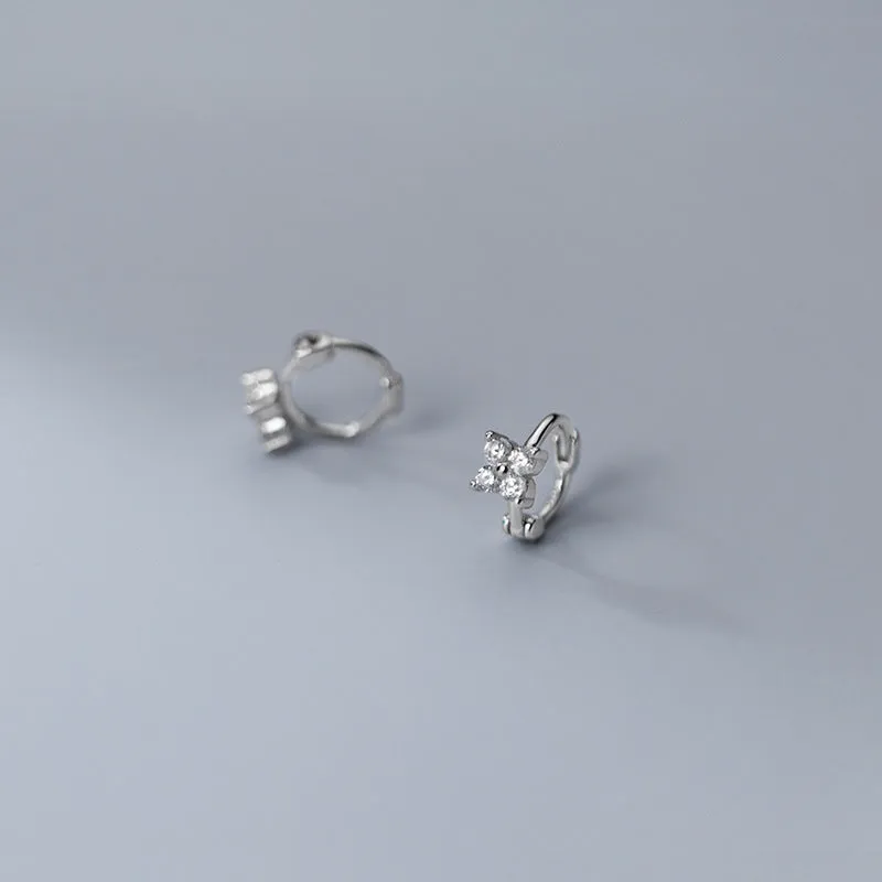 Pedals Flower Small Huggie Earring-SH066