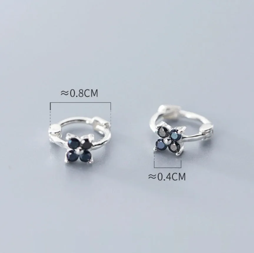 Pedals Flower Small Huggie Earring-SH066