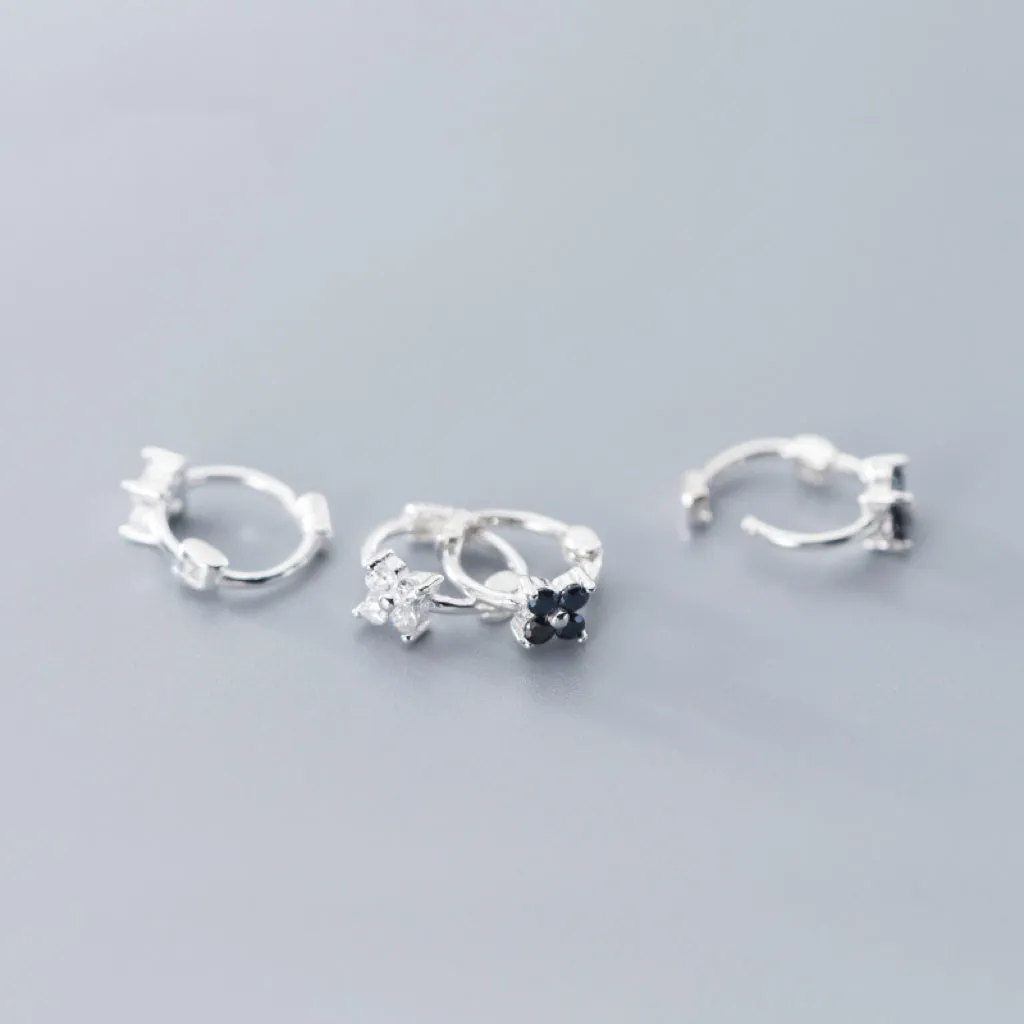 Pedals Flower Small Huggie Earring-SH066