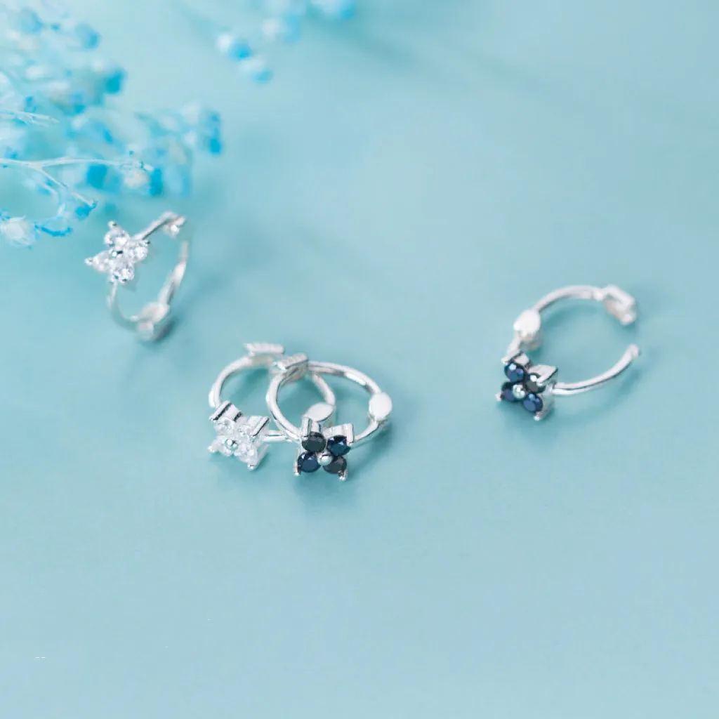Pedals Flower Small Huggie Earring-SH066