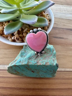 Pink Conch Heart Ring