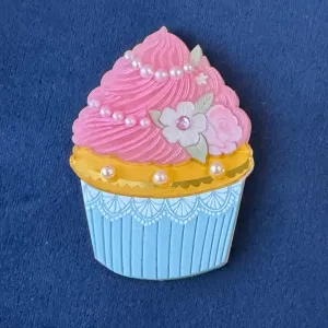 Pink cupcake 🧁- Brooch - Set of 2